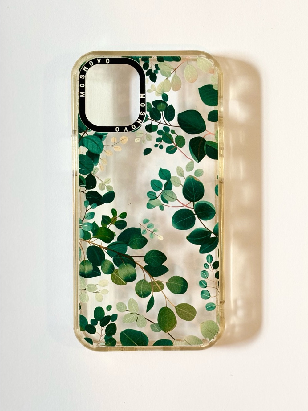 Clear Green Leaf Floral iPhone Case